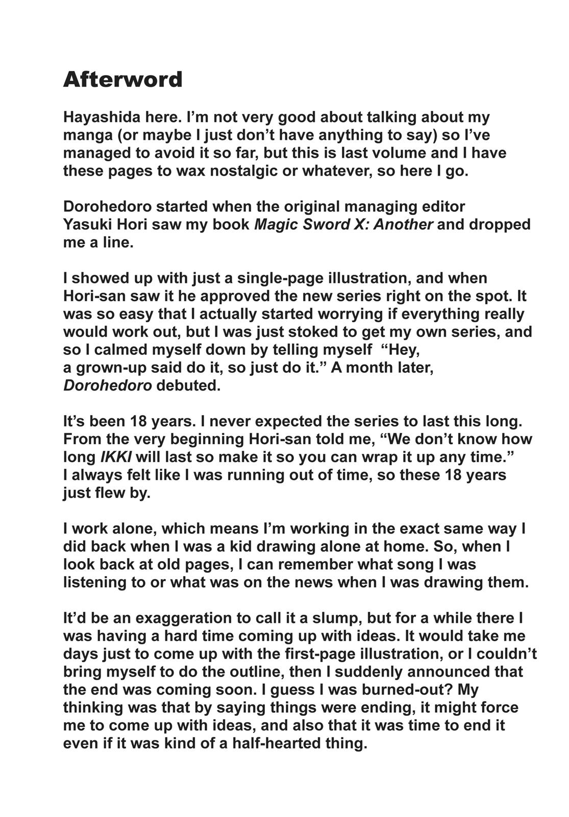 Dorohedoro Manga Chapter 167 page 35 - All-Star Sayonara [END]