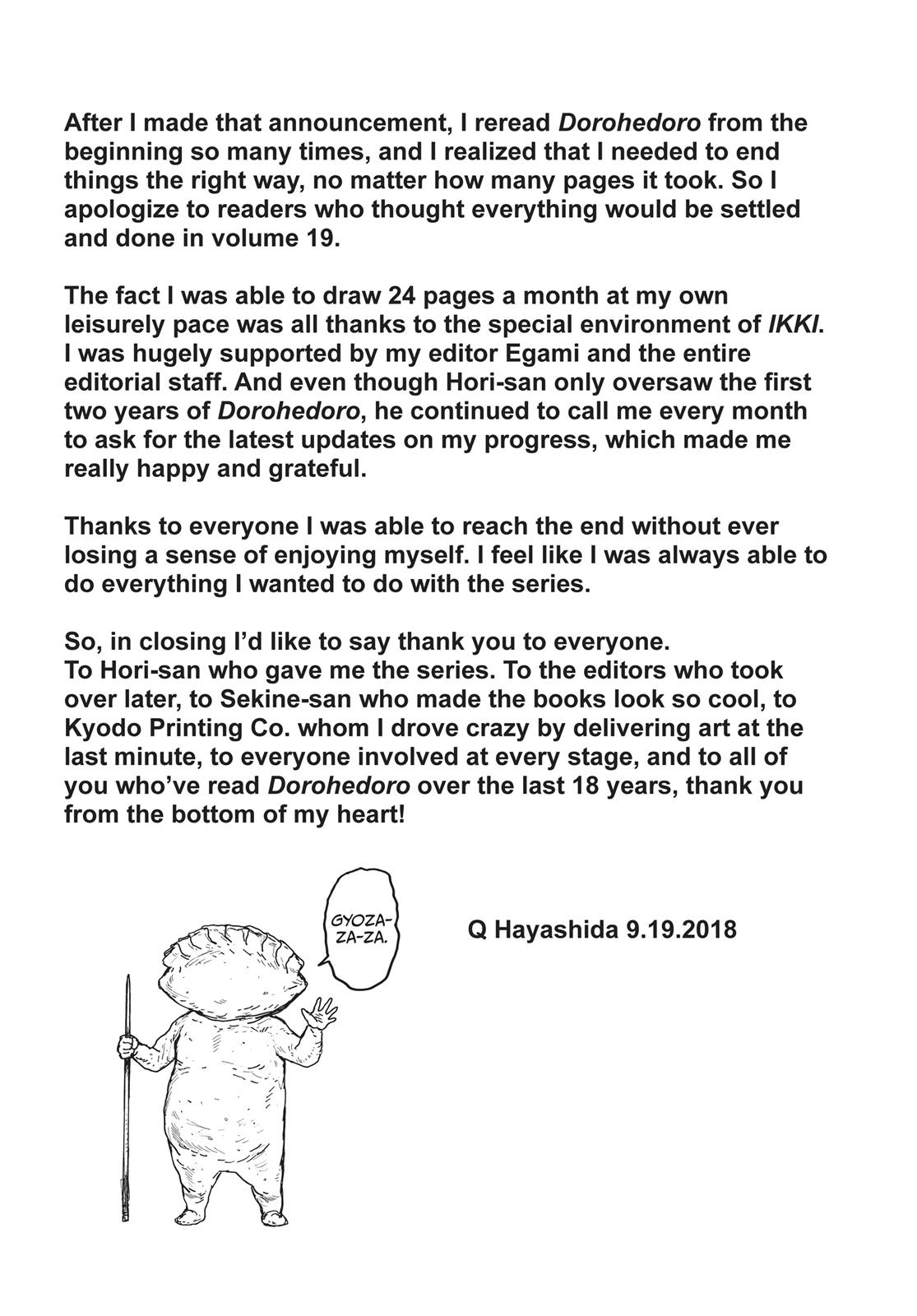 Dorohedoro Manga Chapter 167 page 36 - All-Star Sayonara [END]