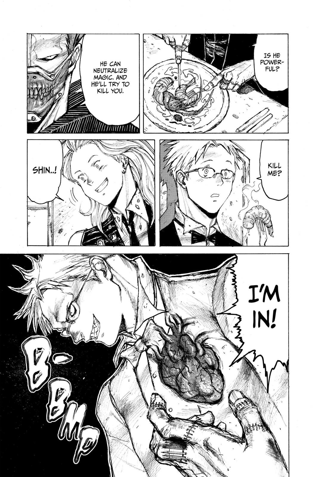 Dorohedoro Manga Chapter 5 page 17 - Silence At The Table